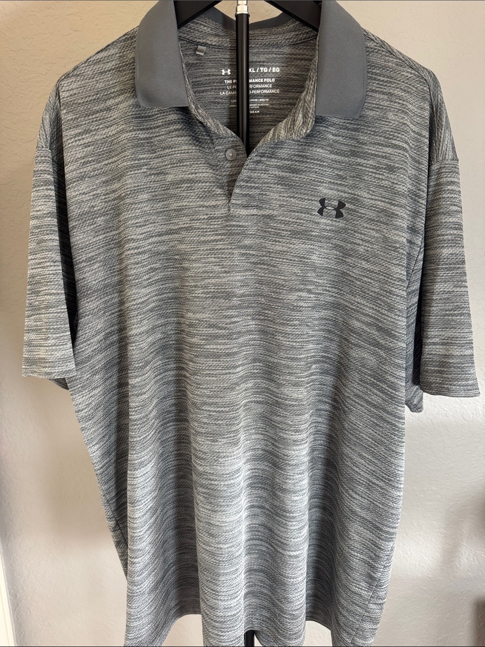 Under Armour Gray Heather Performance Polo